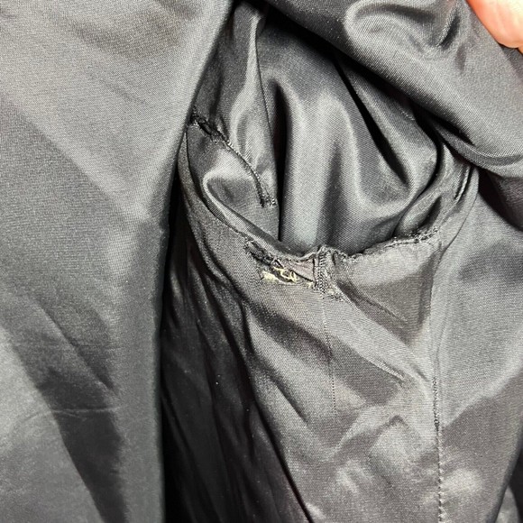 Kristen Blake Lambswool Shell Black Medium Length Button Coat Women’s Size 6 - Picture 7 of 9